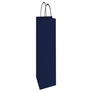 Vrećica ukrasna-boca 13x40x8cm sjajna plastifikacija plava