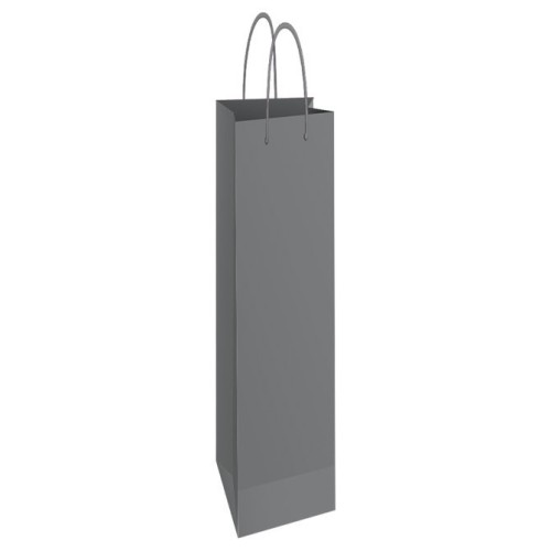 Vrećica ukrasna-boca 13x40x8cm sjajna plastifikacija srebrna