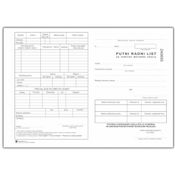 VI-26 Putni radni list za...