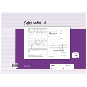 VI-24 putni radni list za autobus