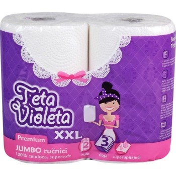 Ubrusi za ruke Violeta troslojni XXL premium 2/1