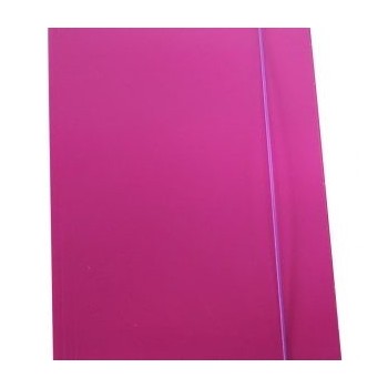 Fascikl kartonski/lak s gumicom 600gr OPTIMA fluo roza